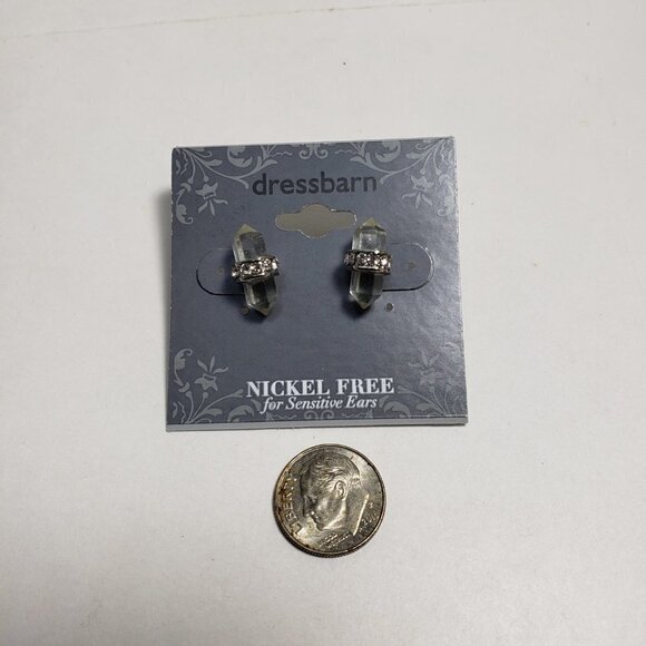 2/$30 Silver Tone Sparkling Crystal Stud Earrings - 0.6-inch - Women Jewelry - Picture 6 of 6